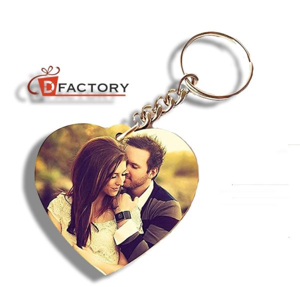 Customized Photo Printed Keychains in Heart Shape – Decor factory